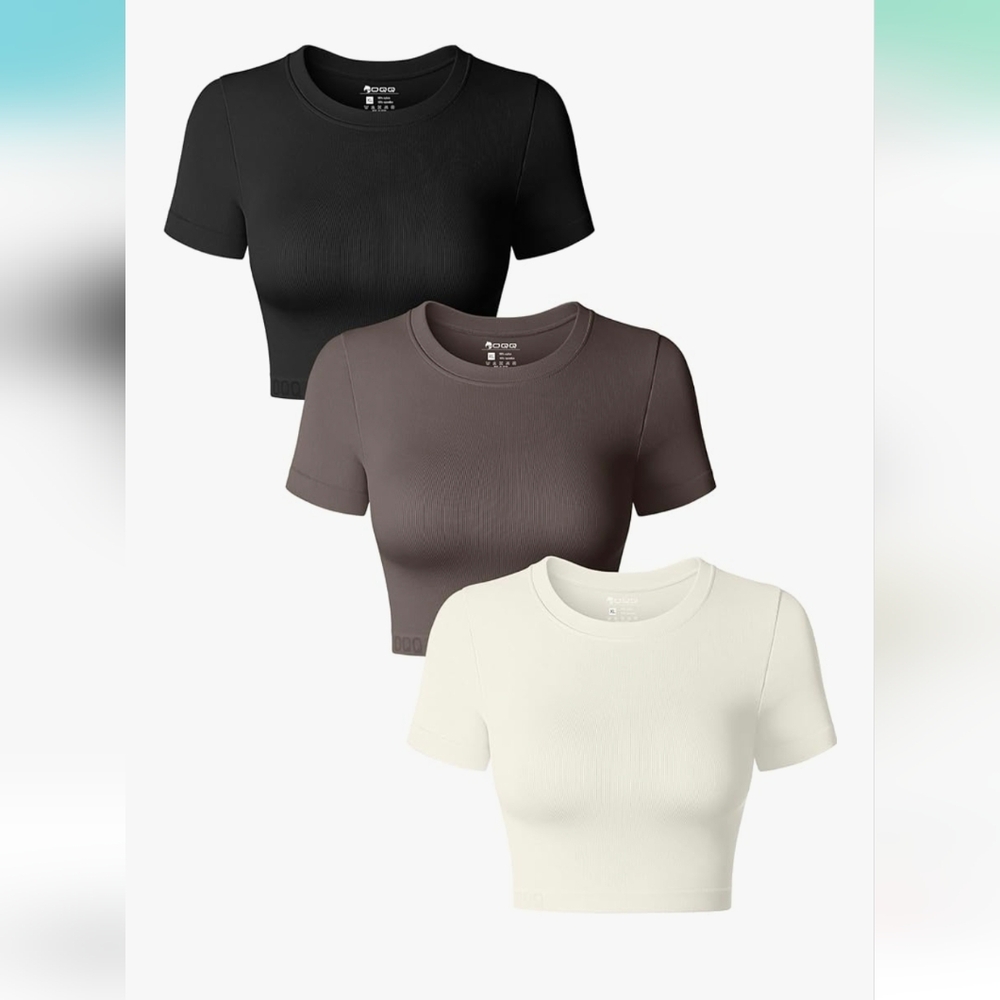 OQQ Crop Tops Stretch Fit